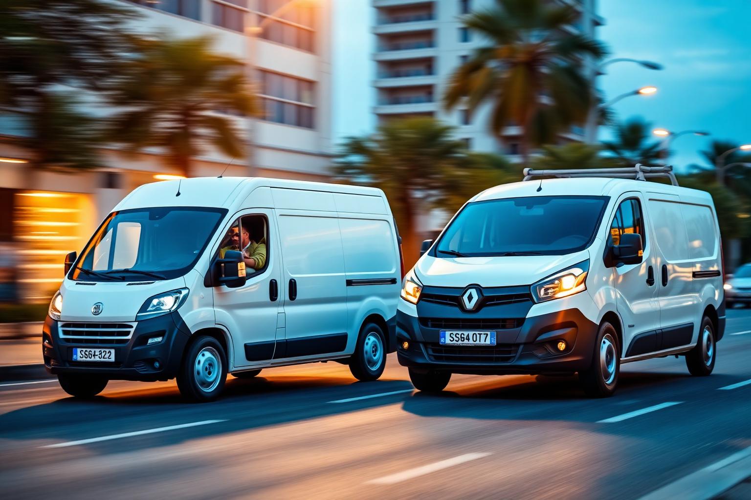 Fiorino e Kangoo em rota de entrega em Brasília